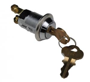 S203 S203M 19mm外徑UL認證電源鎖含雙邊銑齒銅鑰匙鎖開關